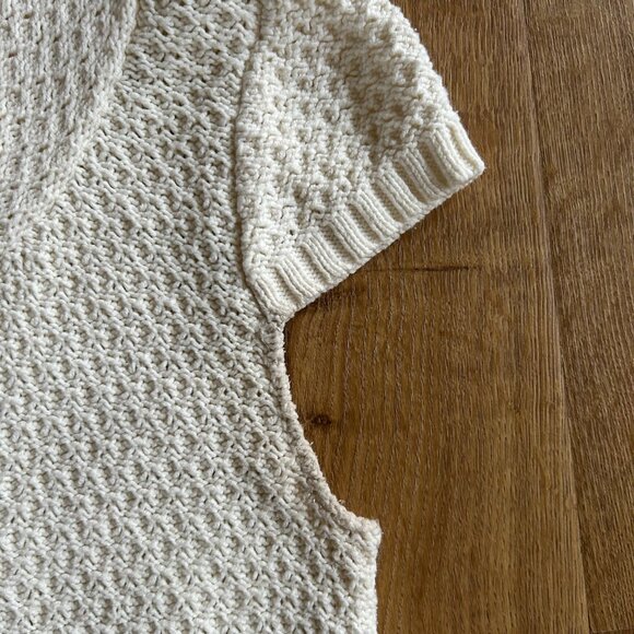 Fossil Cream Sweater Dress with Pockets – Size XS Cap Sleeve Knit Winter Dress - Picture 6 of 11